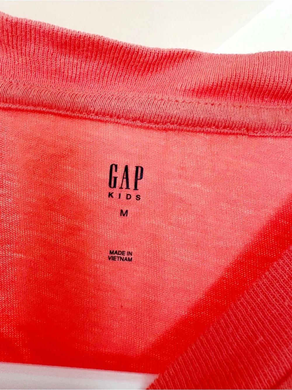 Gap Kids Coral Sequin Star Graphic Tee Girls Medium